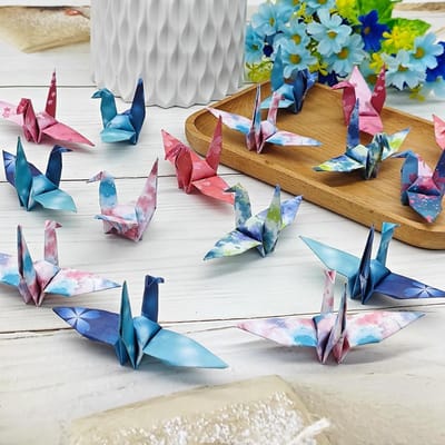 Kleurrijke Origami Papier Taps - 96 Stuks Vouwpapier voor Decoratie van Bruiloften, Feesten en Huizen