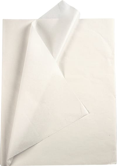 Tissuepapier - Zijdepapier - Crepepapier - Vloeipapier - Wit - Verpakken - Decoreren - Knutselen - 50x70 cm - 14 gram - 10 vellen