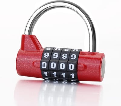 1 pak hangslot, weerbestendig, 4-cijferig, resetbaar, combinatieslot, metaal en geplateerd staal, combinatieslot, anti-roest voor school, gym en sport, vergrendeling, kast- en opslagcombinatieslot,
