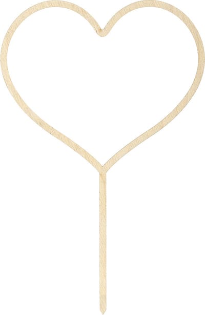 Partydeco - Taarttopper Hart