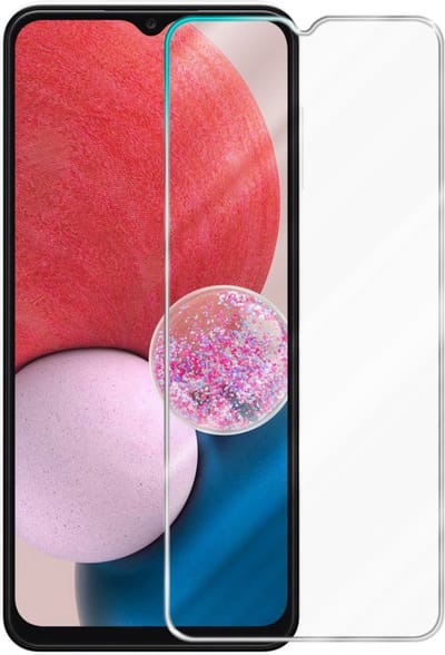 Cadorabo Screenprotector geschikt voor Samsung Galaxy A13 4G - Pantser film Beschermende film in KRISTALHELDER Geharde (Tempered) display beschermglas in 9H hardheid met 3D Touch