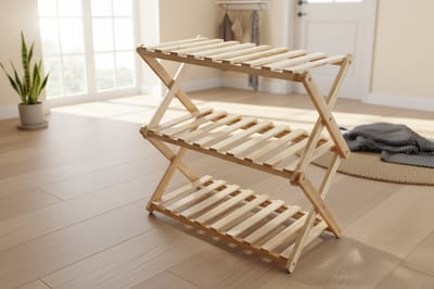 Opvouwbaar houten Plantenrek – 3 lagen