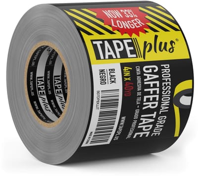 Allecto - Gaffers Tape - Hoogwaardige Tape - Perfect voor Professioneel Gebruik - 4 Inch 40 Yards - Zwart - Alternatief voor Duct Tape - Ideaal voo...