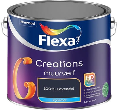 Flexa - Creations Muurverf Zijdemat - 100% Lavendel - Mengverf - 2,5 L