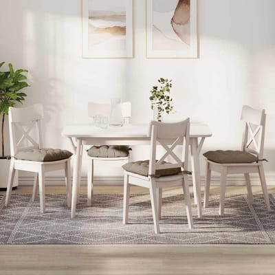 vidaXL - Zitkussens - 4 - st - Microvezel - Taupe - 40 - x - 40 - x - 6 - cm