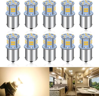 P21W BA15S LED Autobol 1156 Wit 6000K voor Remlicht en Achteruitrijlichten (10 stuks)