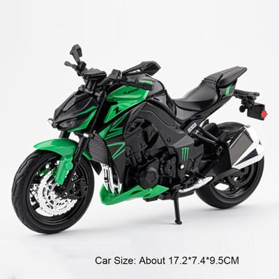 1:12 Kawasaki Z1000 Zx-10R Motorfiets Speelgoedmodel Muziek Licht Miniatuur Modellen Schokdemping Racemotor Fiets Jongensvriendelijke Cadeaus