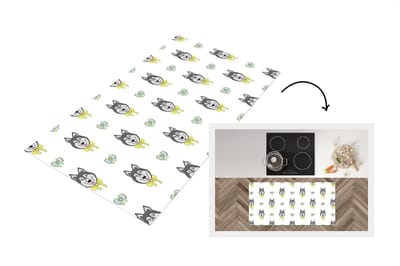 Keukenloper - Loper keuken - Husky - Hond - Winter - Design - 120x60 cm - Keukenloper vinyl