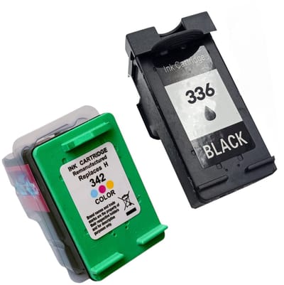 KATRIZ® REMAN inkt HP336 Zwart & HP342 Kleur | Geschikt voor HP DeskJet D4160/HP OfficeJet 6300/ 6315/HP PSC 1500/ 1507/ 1510/ HP Photosmart 2570/ 2575 / 2575V/ 2575XI/7850/ C3100/ C3108/ C3170/ C3175/ C3180/ C3180S/ C3183/ C3190/ C4190