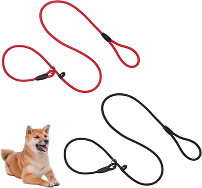 Verstelbare Hondenriem voor Training, 1.3m Lichtgewicht Slipriem, Ideaal voor Kleine Honden, Geen Harnas of Halsband Nodig, Duurzaam en Comfortabel