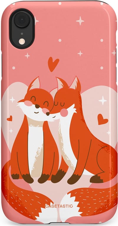 Casetastic Hoesje Geschikt voor Apple iPhone Xr - Stijlvolle Beschermende Duo-layer Case - Vossenzoen