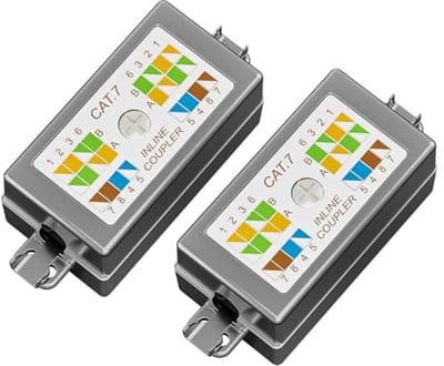 Connection Box voor CAT6 en CAT7 - POE-kabelverbinder voor Netwerkverbinding en Reparatie - 2 Stuks