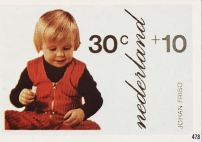 Briefkaart met afbeelding Prins Johan Friso postzegel
