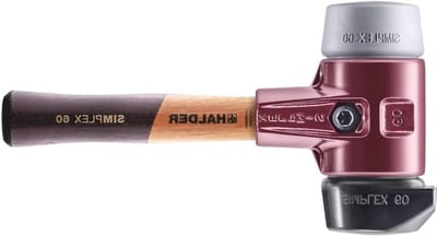 Schuimhamer met voet - Rubberhamer TPE - Rugvriendelijk werken - Met voet en extra korte steel - Diameter 60 mm