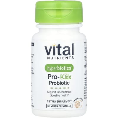 Vital Nutrients, Hyperbiotics®, PRO-Kids® Probioticum, Pittige Sinaasappel, 60 Vegan Kauwsnoepjes