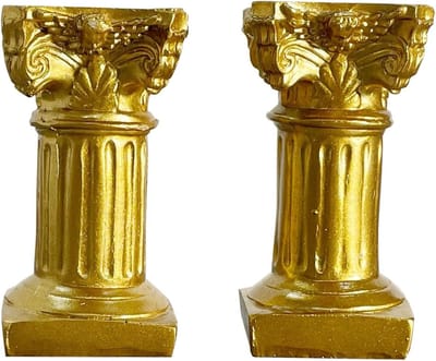 Romeinse Pijler - Decoratieve Kolom - Huis Verfraaien - Klassiek Design - 7 cm Hoog - Goud