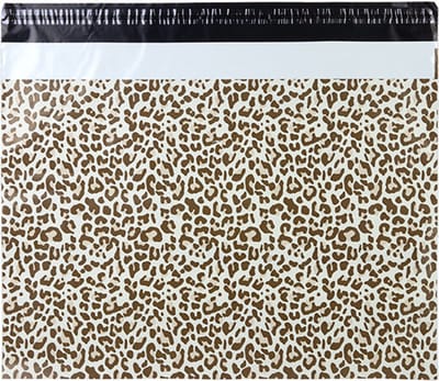 Verzendzakken voor Kleding - 100 stuks - 60x45.7cm - Bruin, Ecru/Beige, Print / Multi colour Verzendzakken Webshop - Verzendzakken plastic met plakstrip