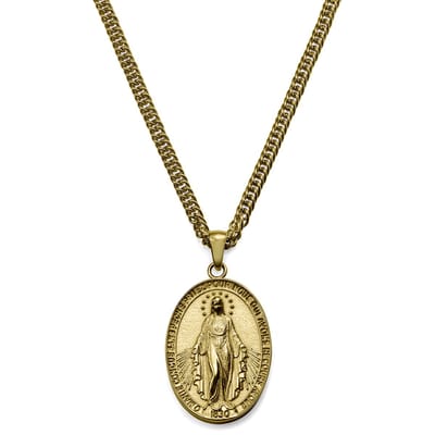 Sanctus | Goudkleurige Miraculeuze Medaillon Ketting
