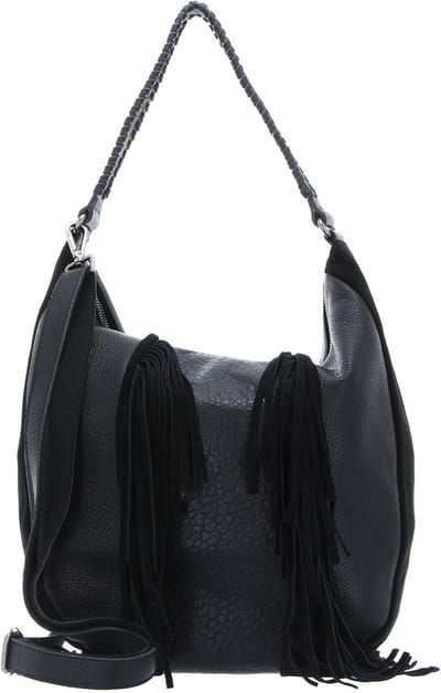 FREDsBRUDER Leren Schoudertas Frizzle Collection Frizzle Hobo Black Zwart