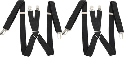 Heren Kleding Suspender Set van 2, Verstelbare Canvas Taillebanden voor Bruiloften en Feestjes, Stretchy en Comfortabel