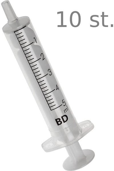 BD Discardit II - Spuit - Spuiten - Injectiespuit - Doseerspuit - Injectiespuit Zonder Naald - 5ml 10 stuks