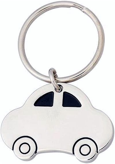 Fako Bijoux - Auto Sleutelhanger - 4.5cm - Zilverkleurig