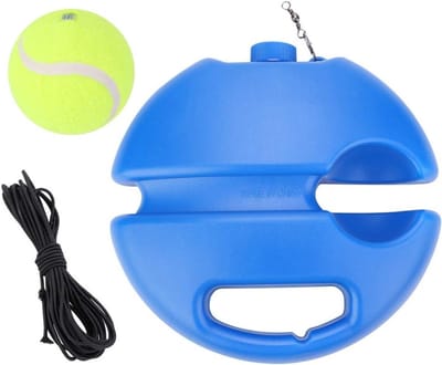 Tennis Trainer Set met Skirting Board, 2 Trainingsballen en Touw, Ideaal voor Beginners en Volwassenen om Tennisvaardigheden te Verbeteren