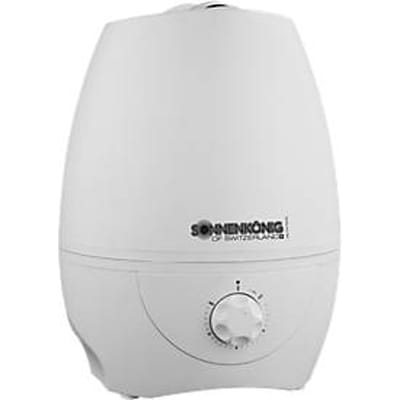 Luchtbevochtiger BILBAO, 30 W, 360° verneveling, tot 25 m³, 0,35 l/h, B 230 x D 230 x H 310 mm