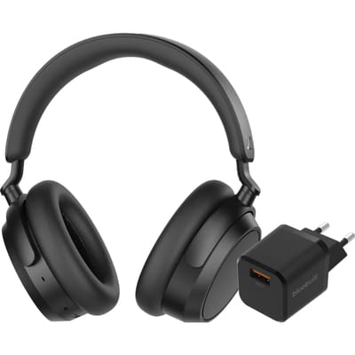 Sennheiser Accentum Plus Zwart + BlueBuilt Quick Charge Oplader met Usb A Poort 18W Zwart
