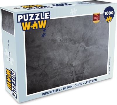 Puzzel Industrieel - Beton print - Grijs - Leisteen - Retro - Legpuzzel - Puzzel 1000 stukjes volwassenen