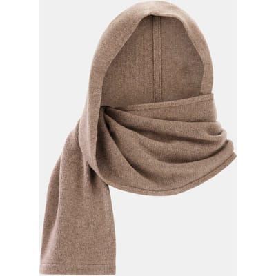GUESS Afrah Hoodie Scarf S Silk Taupe Heather Taglia: OS | Sciarpe Outlet | Donna | Nero