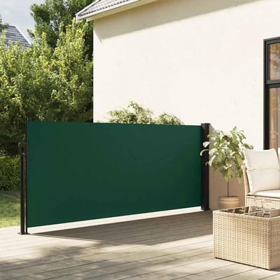 Uittrekbare Zijluifel - Inkijkbescherming Balkon - Privacy Creëren - Waterdicht UV-bestendig - 140 x 500 cm - Donkergroen
