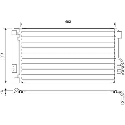 Condensator, airconditioning VALEO 817842