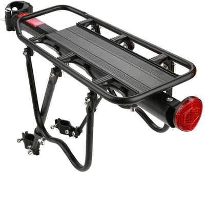 Verstelbaar Fietsbagagerek - Mountainbike Fiets Achterbank Plankdrager - Zwart Aluminium - Veilig en Betrouwbaar - Geschikt voor Unisex V...