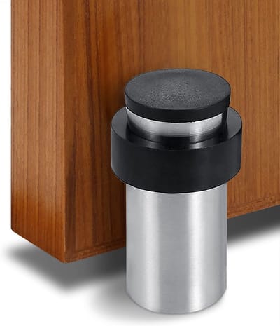 Moderne Deurstoppers van RVS, Geluiddempende Deurstopper met Dikke Rubber Bumper, 85mm, Geschikt voor Commerciële Toepassingen en Thuisgebruik
