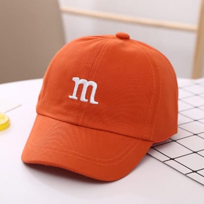 Casquette de Baseball Enfant pour Filles Garçons Chapeaux Protection Solaire Chapeau Bébé Hip Hop Broderie Lettre M Casquettes Enfants 1-6-8-12-15 Ans 50-62CM