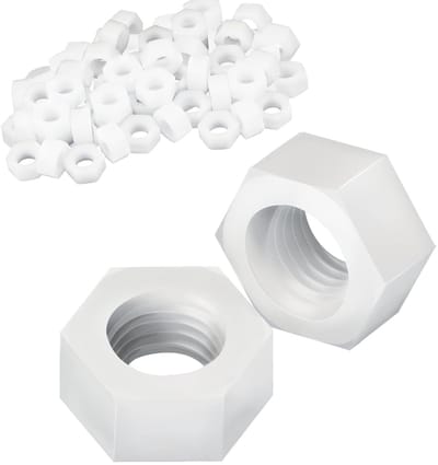 40 Stuks M8 Plastic Moeren - Nylon Hex Moeren en Schroeven voor Draadstangen en Wasmachines
