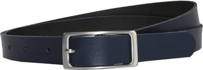 Smalle Dames Riem Donkerblauw - Taillemaat 105 - Blauw Leren Dames riem - Kostuum riem dames