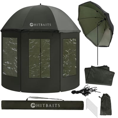 Hitbaits Alpha - Visparaplu - Waterdicht - 240 cm