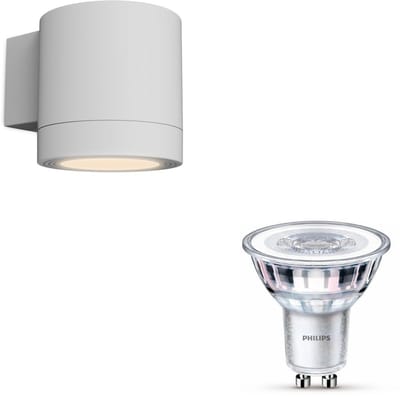 Philips Fylx Wandlamp voor Buiten Down (Wit) - Buitenlamp - GU10 - Warmwit Licht - Niet Dimbaar