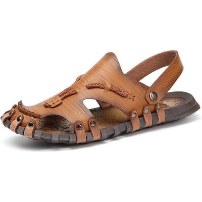 Sandalen en Slippers Dubbel gebruik Heren Zomer Buiten Koreaanse Stijl Trendy Grote Maat Bovenkleding Gepersonaliseerde Modieuze Zachtzool Strand Sandalen 47 bruin