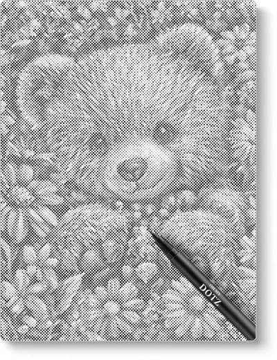 Beertje Met Bloemen | Dot painting | 30x40cm | Dot painting | Oh My Dotz | Dots stippen | Diamond painting & Schilderen op nummer alternatief | Happy hobby