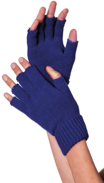 Vingerloze Handschoenen - Blauw - Carnaval - One Size - Unisex - Een Paar