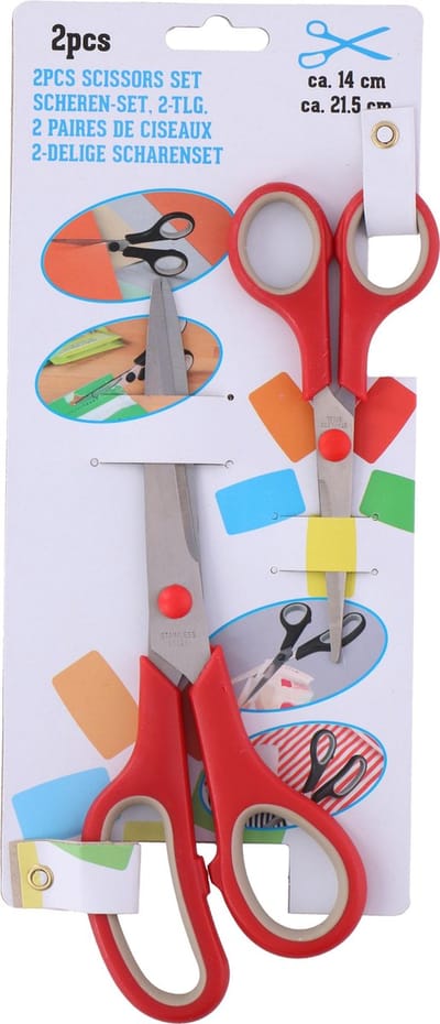 Scharenset - Schaar - Scharen - 2-delig - Rood