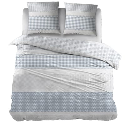 Snoozing Kristien Dekbedovertrek - Tweepersoons - 200x200/220 cm - Blue