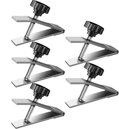 Tegellifter Set - Hoogteversteller Tegels - Effen Tegels Leggen - Robuust Roestvrij Staal - 5 Stuks - Zilverkleurig