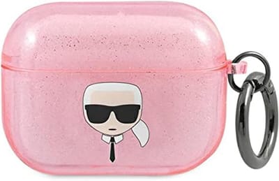 Luxe Glitter Case voor AirPods Pro met Iconisch Hoofdontwerp