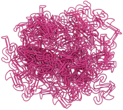 Dailygoods - Paperclips Stuks Vogel voor 100 Stuks Paper Cliprose Rood voor Flamingo Rechte Been Paperclips Decoratieve Flip Alien Set Versiering Klemmen