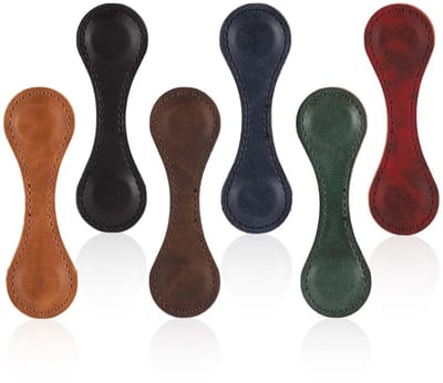 Dailygoods- Bladwijzers 6 Kleuren - Magnetische Bladwijzers - Lederen Bladwijzers - Dubbelzijdige Bladwijzers - Boekclips - 10x3cm - Boekenleggers
