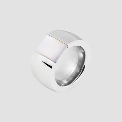 AKZENT Akzent Dames Ring uit Edelstahl met parelmoer